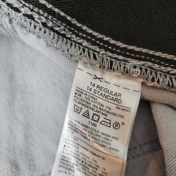 Old Navy Rockstar Mid Rise 14 Jeans Gray Pull on cozy grunge edgy Women classic - Picture 10 of 11